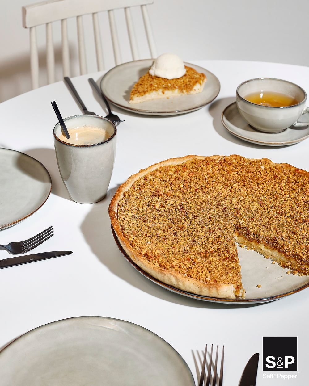 Set d'assiettes a diner Salt & Pepper - Coupe - Artisan - 28 cm - 4 pièces