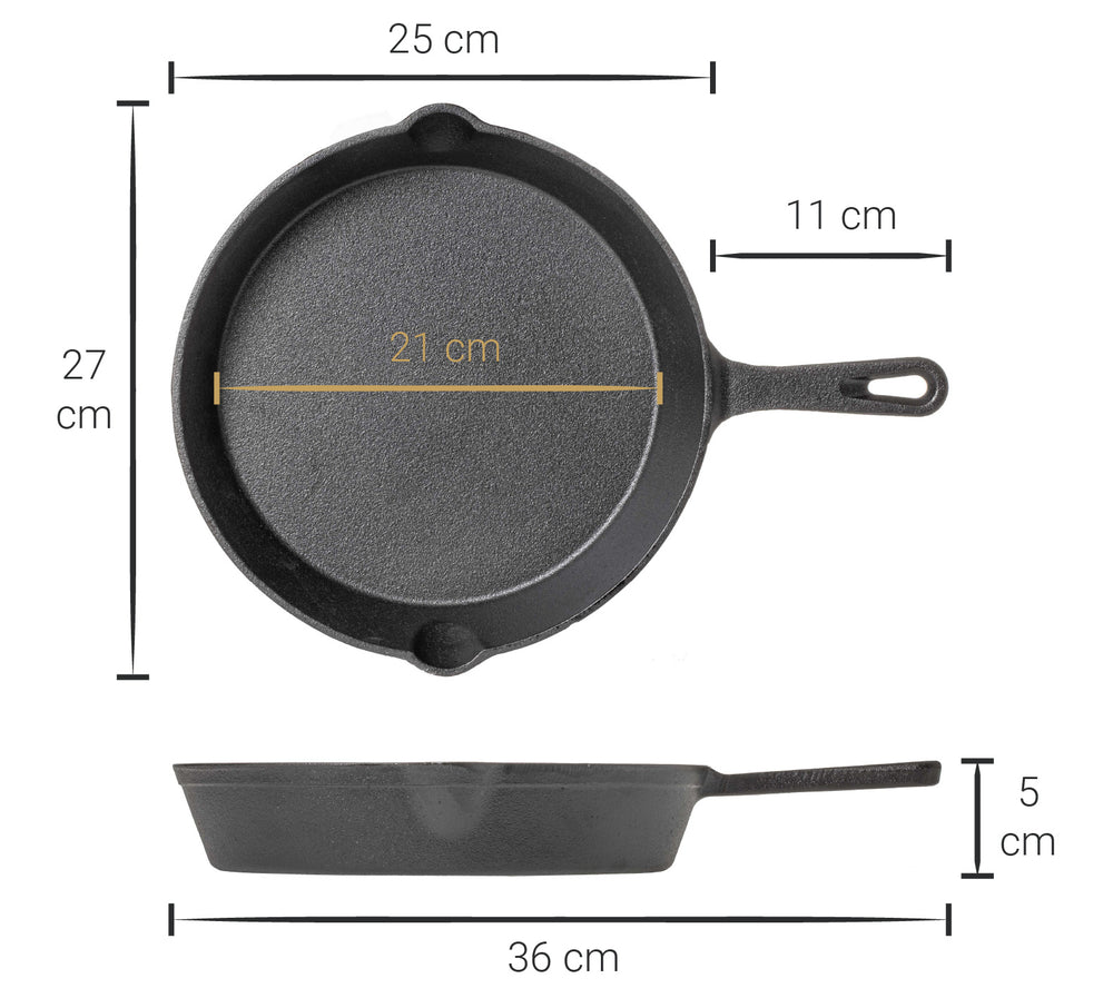 Set de poêles Blackwell - Poêles en fonte - Cast Iron - ø25/23x23cm - 2 pièces