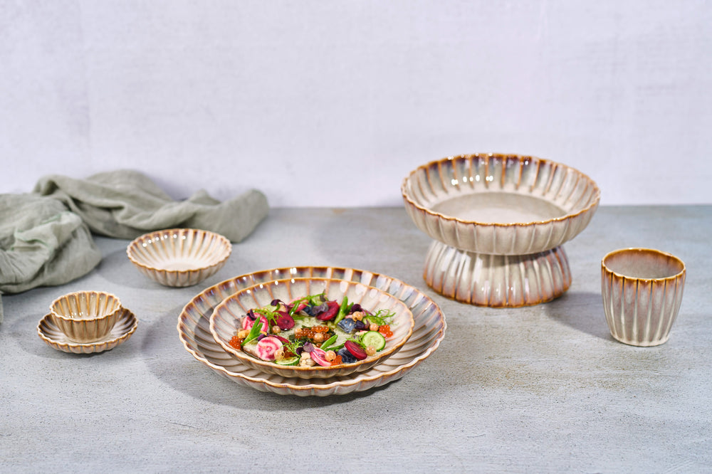 Set de assiettes à dessert Cosy & Trendy - Astera Pearl Beige - 4 pièces