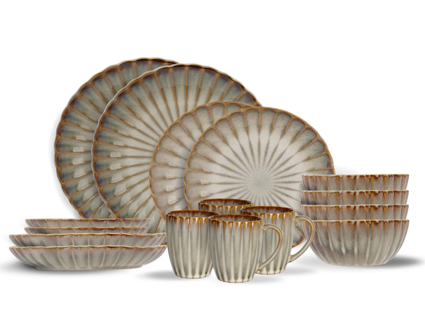Set de vaisselle Cosy & Trendy - Service - Astera Pearl - 27,5 cm - 16 pièces