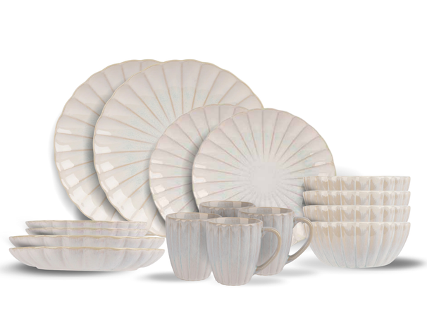 Set de vaisselle Cosy & Trendy - Service - Astera Pure - 4 personnes - 16 pièces