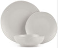 Ensemble de vaisselle BerlingerHaus mat crème rond - 18 pièces / 6 personnes - 6 assiettes à dîner, 6 assiettes à petit-déjeuner et 6 assiettes creuses