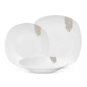 Ensemble de vaisselle BerlingerHaus blanc crème - 18 pièces / 6 personnes - 6 assiettes à dîner, 6 assiettes à petit déjeuner et 6 assiettes creuses