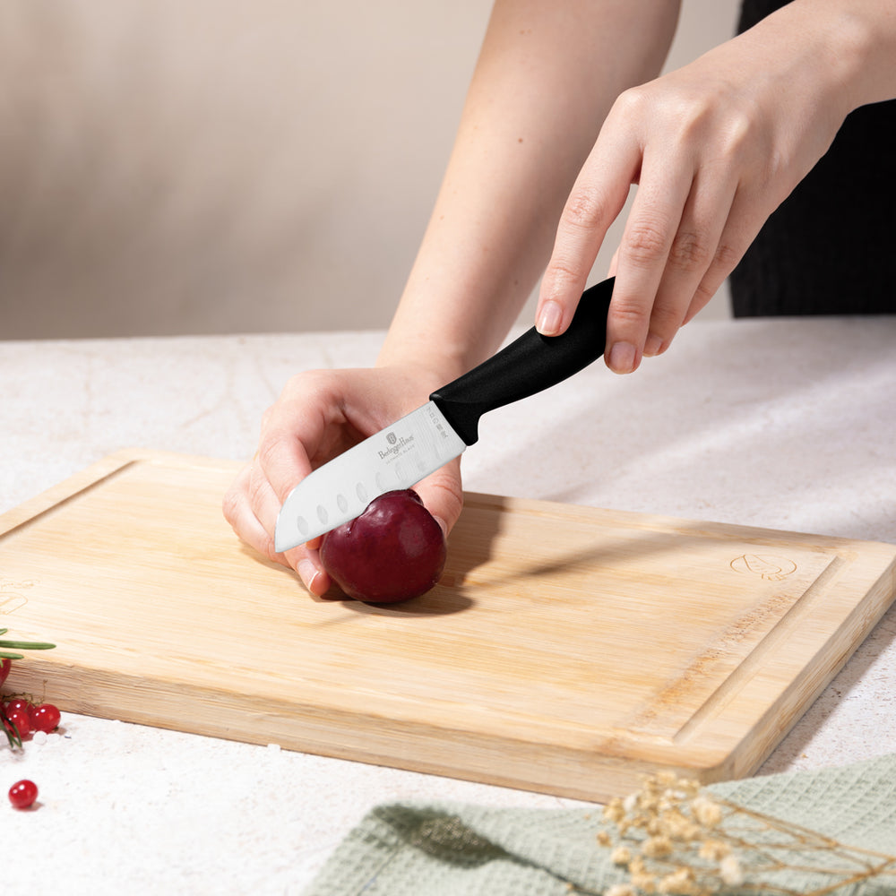 Bloc de couteaux BerlingerHaus Noir Or Rose 10 pièces - Couteau de chef, Couteau à pain, Couteau Santoku, Couteau d'office, Éplucheur & 4 Couteaux à steak