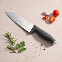 Ensemble de couteaux BerlingerHaus mat anthracite 6 pièces - Couteau de chef, Couteau à pain, Couteau Santoku, Couteau d'office, Éplucheur & Mini Santoku