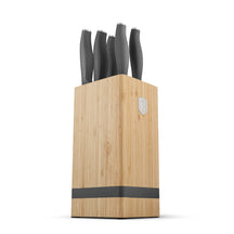 Bloc de couteaux BerlingerHaus mat anthracite 6 pièces - Couteau de chef, Couteau à pain, Couteau Santoku, Couteau d'office & Couteau à éplucher