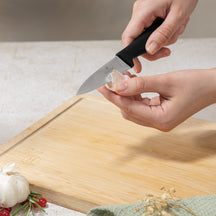 Bloc de couteaux BerlingerHaus Noir Or Rose 6 pièces - Couteau de chef, Couteau à pain, Couteau Santoku, Couteau d'office & Couteau éplucheur