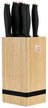 Bloc de couteaux BerlingerHaus Noir Or Rose 6 pièces - Couteau de chef, Couteau à pain, Couteau Santoku, Couteau d'office & Couteau éplucheur