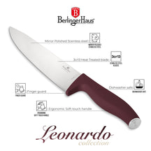 Bloc de couteaux BerlingerHaus Mat Bordeaux 10 pièces - Couteau de chef, Couteau à pain, Couteau Santoku, Couteau d'office, Éplucheur & 4 Couteaux à steak