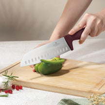 Bloc de couteaux BerlingerHaus Mat Bordeaux 10 pièces - Couteau de chef, Couteau à pain, Couteau Santoku, Couteau d'office, Éplucheur & 4 Couteaux à steak