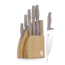 Bloc de couteaux BerlingerHaus Taupe 10 pièces - Couteau de chef, Couteau à pain, Couteau Santoku, Couteau d'office, Couteau éplucheur & 4 Couteaux à steak