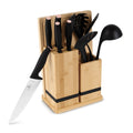 Bloc de Couteaux avec Ensemble d'Ustensiles de Cuisine & Planche à Découper BerlingerHaus Noir Or Rose - 12 pièces