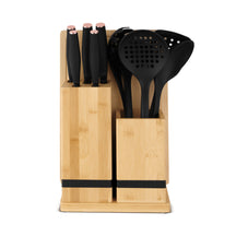 Bloc de Couteaux avec Ensemble d'Ustensiles de Cuisine & Planche à Découper BerlingerHaus Noir Or Rose - 12 pièces