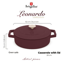 Sauteuse en fonte BerlingerHaus Bordeaux Mat ø 26 cm - adapté à toutes les sources de chaleur - revêtement antiadhésif émaillé