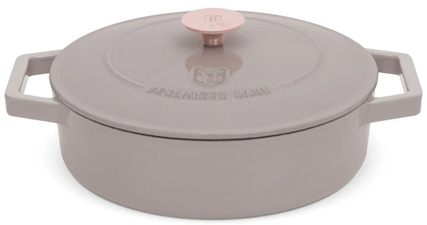 Sauteuse en fonte BerlingerHaus Taupe ø 26 cm - compatible avec toutes les sources de chaleur - revêtement antiadhésif émaillé