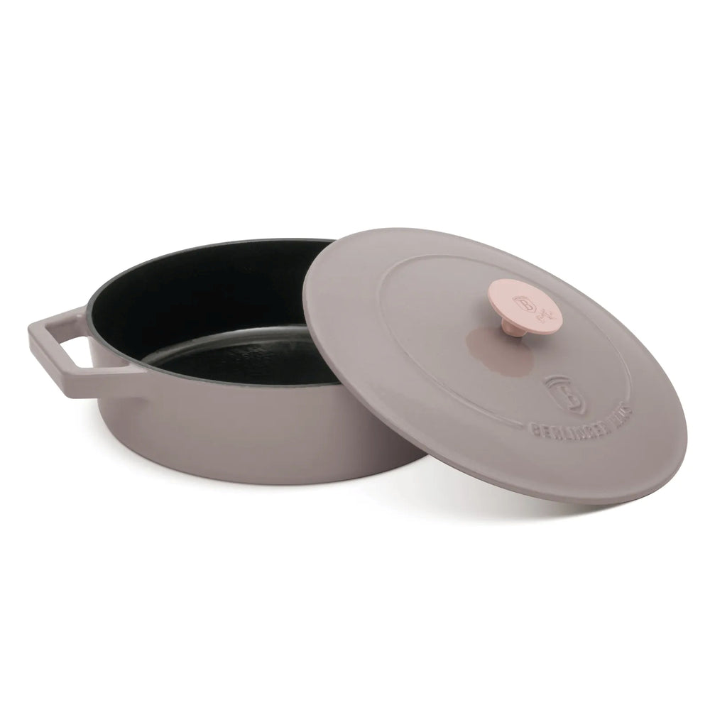 Sauteuse en fonte BerlingerHaus Taupe ø 26 cm - compatible avec toutes les sources de chaleur - revêtement antiadhésif émaillé