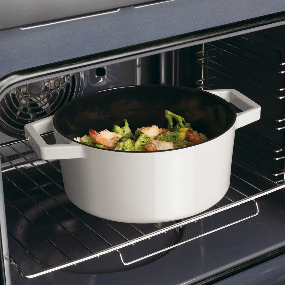 Cocotte BerlingerHaus Mat Crème - Fonte - ø 24 cm - compatible avec toutes les sources de chaleur - revêtement antiadhésif émaillé