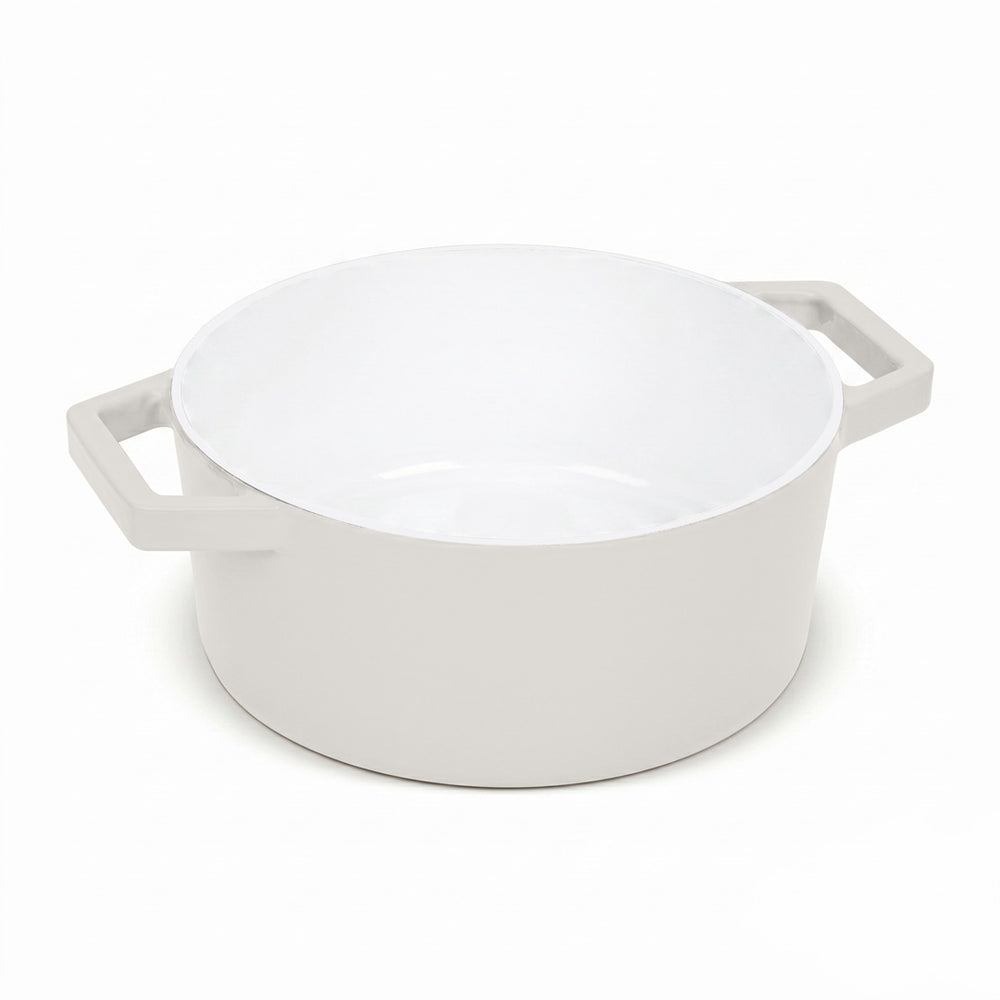 Cocotte BerlingerHaus Mat Crème - Fonte - ø 24 cm - compatible avec toutes les sources de chaleur - revêtement antiadhésif émaillé