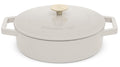 Sauteuse en fonte BerlingerHaus mat crème ø 26 cm - adapté à toutes les sources de chaleur - revêtement antiadhésif émaillé