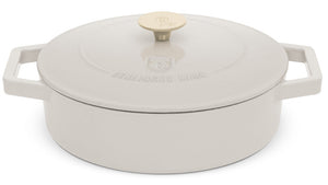Sauteuse en fonte BerlingerHaus mat crème ø 26 cm - adapté à toutes les sources de chaleur - revêtement antiadhésif émaillé