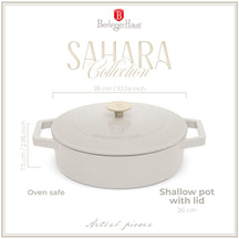 Sauteuse en fonte BerlingerHaus mat crème ø 26 cm - adapté à toutes les sources de chaleur - revêtement antiadhésif émaillé