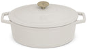 Cocotte en fonte BerlingerHaus Mat Crème Ovale 30 x 22 cm - adapté à toutes les sources de chaleur - revêtement émaillé antiadhésif