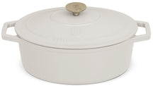 Cocotte en fonte BerlingerHaus Mat Crème Ovale 30 x 22 cm - adapté à toutes les sources de chaleur - revêtement émaillé antiadhésif