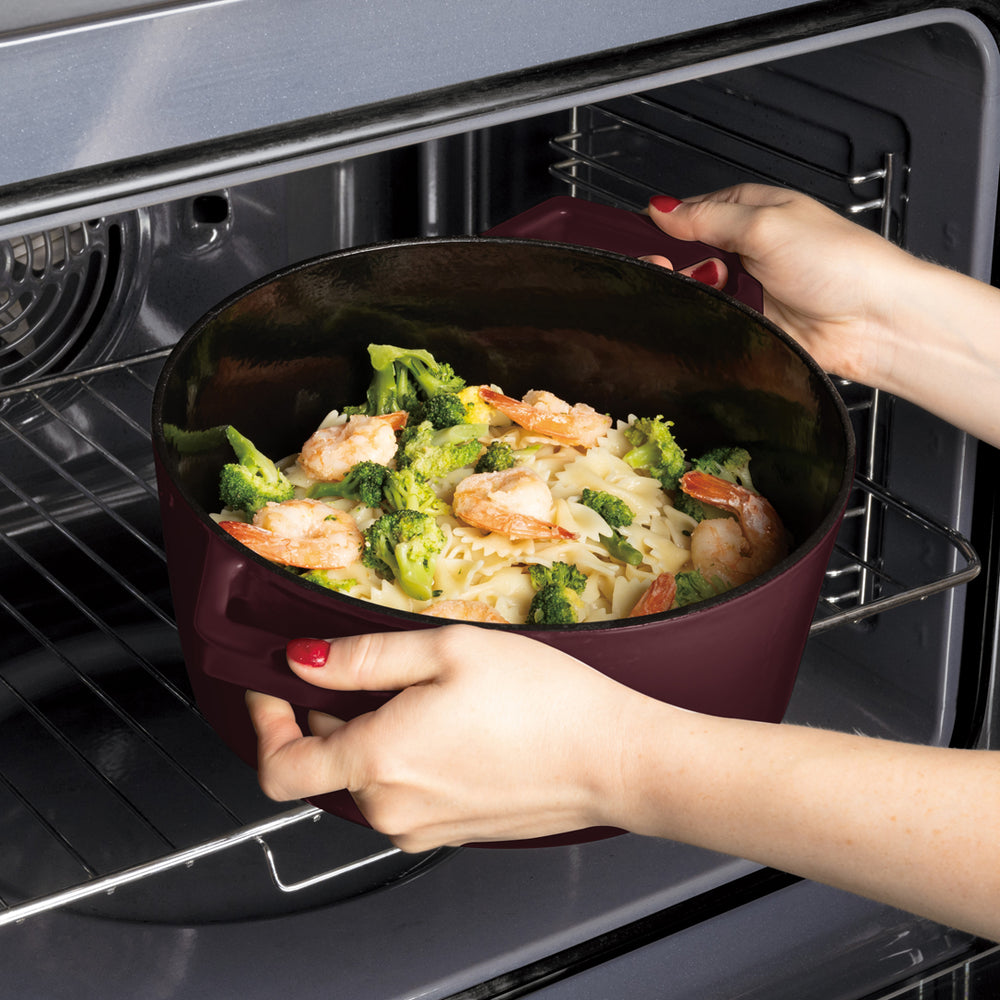 Cocotte en Fonte BerlingerHaus Mat Bordeaux ø 24 cm - compatible avec toutes les sources de chaleur - revêtement émaillé antiadhésif