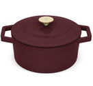 Cocotte en Fonte BerlingerHaus Mat Bordeaux ø 24 cm - compatible avec toutes les sources de chaleur - revêtement émaillé antiadhésif