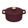 Cocotte en Fonte BerlingerHaus Mat Bordeaux ø 24 cm - compatible avec toutes les sources de chaleur - revêtement émaillé antiadhésif