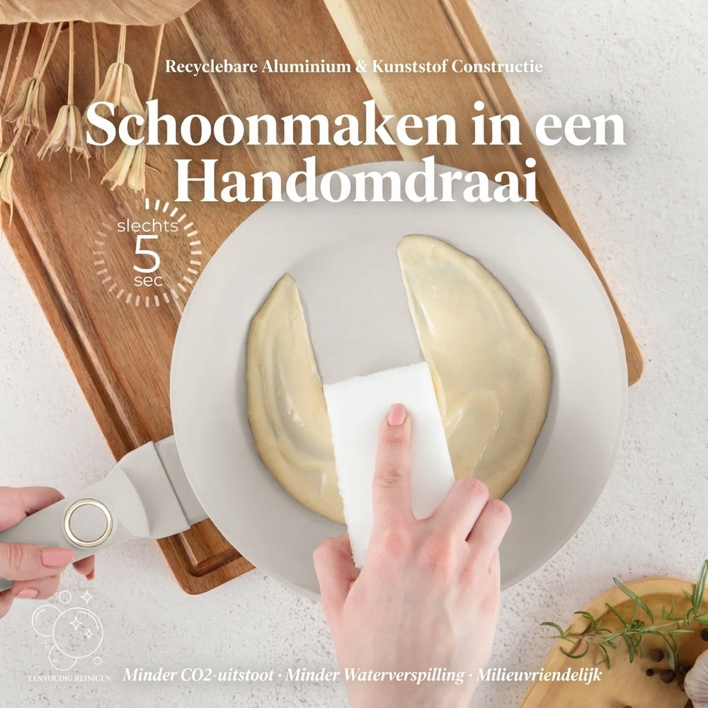 Poêle à Frire BerlingerHaus Mat Crème ø 20 cm - compatible avec toutes les sources de chaleur - revêtement antiadhésif standard