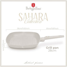 Poêle grill BerlingerHaus Mat Crème 28 x 28 cm - compatible avec toutes les sources de chaleur - revêtement antiadhésif standard
