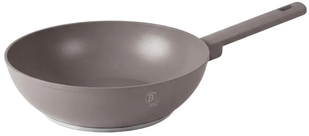 Wok BerlingerHaus Taupe ø 28 cm - compatible avec toutes les sources de chaleur - revêtement antiadhésif standard