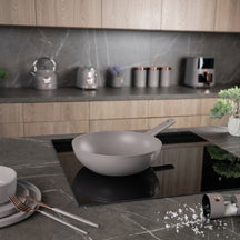 Wok BerlingerHaus Taupe ø 28 cm - compatible avec toutes les sources de chaleur - revêtement antiadhésif standard