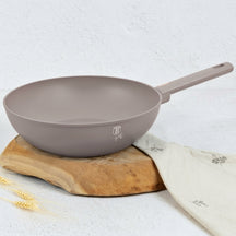 Wok BerlingerHaus Taupe ø 28 cm - compatible avec toutes les sources de chaleur - revêtement antiadhésif standard