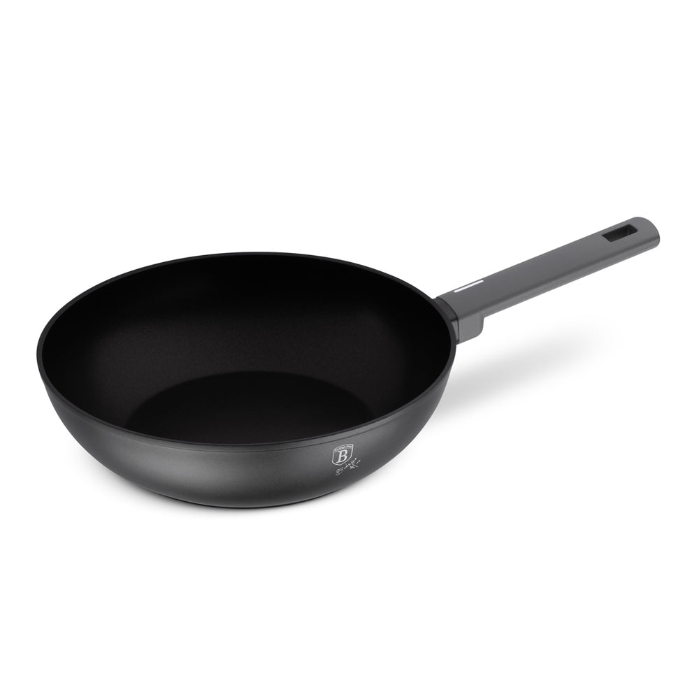 Wok BerlingerHaus Anthracite Mat - ø 28 cm - Tous Feux dont Induction