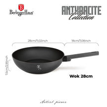 Wok BerlingerHaus Anthracite Mat - ø 28 cm - Tous Feux dont Induction