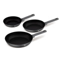 Batterie de cuisine Poêle BerlingerHaus Mat Anthracite 3-Pièces - ø 20, 24 & 28 cm - compatible avec toutes les sources de chaleur - revêtement antiadhésif standard