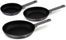 Batterie de cuisine Poêle BerlingerHaus Mat Anthracite 3-Pièces - ø 20, 24 & 28 cm - compatible avec toutes les sources de chaleur - revêtement antiadhésif standard