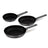 Batterie de cuisine Poêle BerlingerHaus Mat Anthracite 3-Pièces - ø 20, 24 & 28 cm - compatible avec toutes les sources de chaleur - revêtement antiadhésif standard