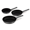 Batterie de cuisine Poêle BerlingerHaus Mat Anthracite 3-Pièces - ø 20, 24 & 28 cm - compatible avec toutes les sources de chaleur - revêtement antiadhésif standard