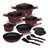 Ensemble de Casseroles BerlingerHaus Nordic 11 Pièces Bordeaux Mat - Casseroles ø 16, 20, 24, 28 cm & Poêles ø 24, 28 cm - Tous Feux Dont Induction