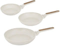 Ensemble de poêles BerlingerHaus Nordic Mat Crème 3 pièces - ø 20, 24 & 28 cm - compatible avec toutes les sources de chaleur - revêtement antiadhésif standard