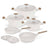 Batterie de cuisine BerlingerHaus Nordic Mat Crème 7 pièces - Casserole ø 20, 24, 28 cm & Poêle ø 20, 24 cm - compatible avec toutes les sources de chaleur