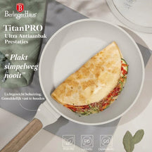 Batterie de cuisine BerlingerHaus Nordic Mat Crème 7 pièces - Casserole ø 20, 24, 28 cm & Poêle ø 20, 24 cm - compatible avec toutes les sources de chaleur