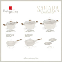 Batterie de cuisine BerlingerHaus Nordic Mat Crème 7 pièces - Casserole ø 20, 24, 28 cm & Poêle ø 20, 24 cm - compatible avec toutes les sources de chaleur