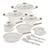 Batterie de cuisine BerlingerHaus Nordic Mat Crème 11 pièces - Casserole ø 20, 24, 28 cm, Poêle ø 24, 28 cm & Casserole ø 16 cm - compatible avec toutes les plaques de cuisson