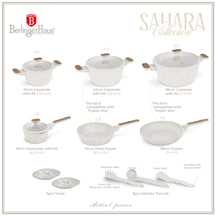 Batterie de cuisine BerlingerHaus Nordic Mat Crème 11 pièces - Casserole ø 20, 24, 28 cm, Poêle ø 24, 28 cm & Casserole ø 16 cm - compatible avec toutes les plaques de cuisson