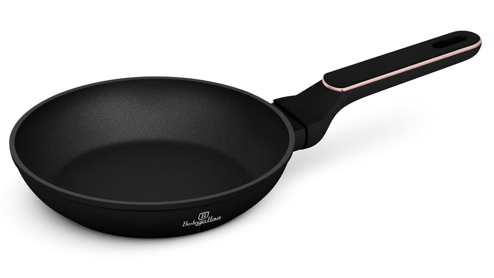 Poêle à Frire BerlingerHaus Noire Or Rose ø 20 cm - compatible avec toutes les sources de chaleur - revêtement antiadhésif standard