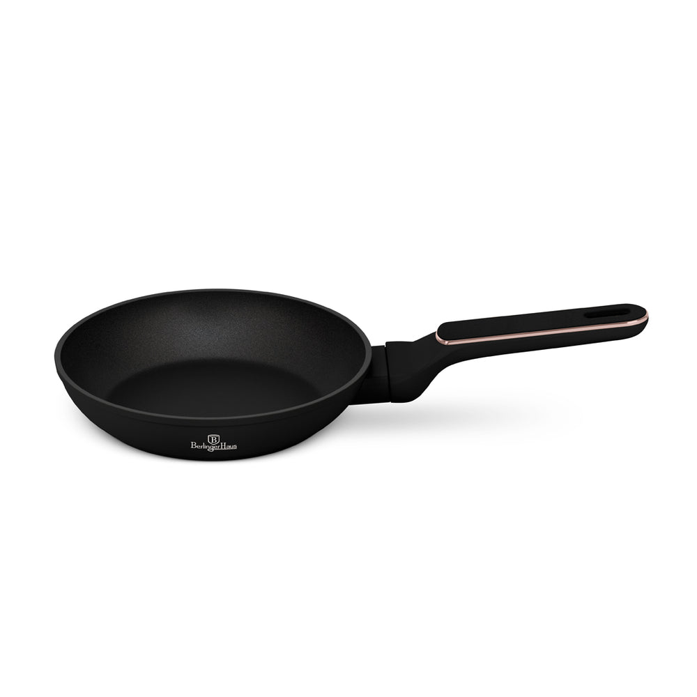 Poêle à Frire BerlingerHaus Noire Or Rose ø 20 cm - compatible avec toutes les sources de chaleur - revêtement antiadhésif standard